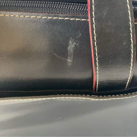 Lodi’s Black Leather Slim Computer Briefcase - Picture 6 of 14